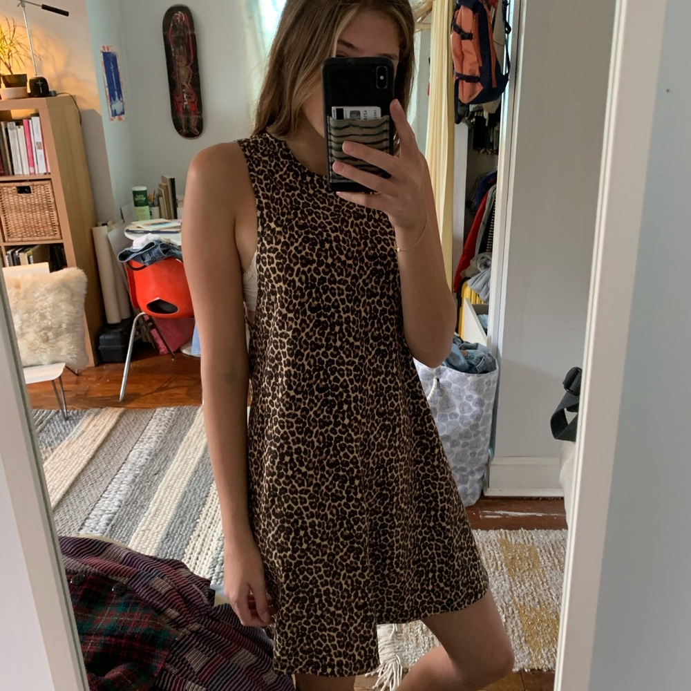 American Apparel Cheetah Tank Dress